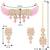 Aheli pink adjustable choker necklace with earring maang tikka jewellery set for womens