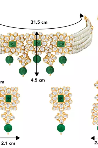 Aheli choker necklace with earring maang tikka jewellery set for women