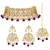 Aheli ethnic indian traditional kundan necklace earring maang tikka jewellery set for women