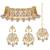 Aheli ethnic grey traditional jewellery kundan choker necklace earring maang tikka set for women