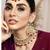 Aheli ethnic maroon traditional jewellery kundan choker necklace earring maang tikka set for women