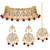 Aheli ethnic maroon traditional jewellery kundan choker necklace earring maang tikka set for women