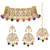 Aheli ethnic multi color traditional jewellery kundan necklace earring mang tikka set for women