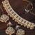 Aheli ethnic peach traditional jewellery kundan necklace earring mang tikka set for women