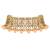 Aheli ethnic peach traditional jewellery kundan necklace earring mang tikka set for women
