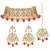 Aheli ethnic red traditional jewellery kundan choker necklace earring maang tikka set for women