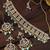 Aheli ethnic sky blue traditional jewellery kundan brass alloy necklace earring mang tikka set for women