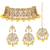 Aheli ethnic yellow traditional jewellery kundan necklace earring mang tikka set for women