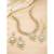 Aheli kundan studded jewellery set necklace with earrings & maang tikka for women