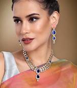 Aheli kundan studded traditional necklace jewellery set gift for women