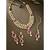 Aheli traditional rani pink kundan necklace earring maang tikka jewellery set for women