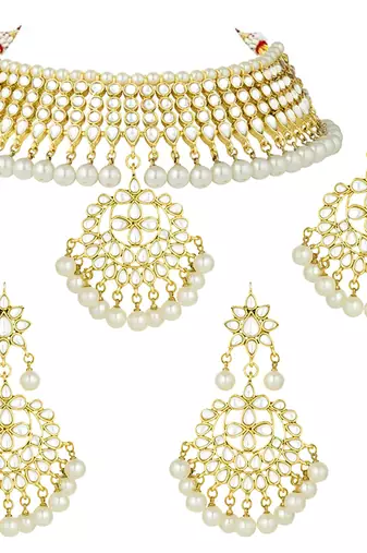 Aheli choker necklace earring maang tikka traditional jewellery set for women