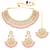 Aheli traditional kundan peach choker necklace with earring maang tikka jewellery set for women