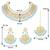 Aheli traditional sky blue kundan choker necklace with earring maang tikka jewellery set for women