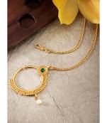 Aheli traditional bridal jewellery nose ring nathiya with long chain for women