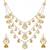 Aheli ethnic layered faux pearl kundan necklace earring set indian traditional jewellery set for women