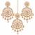 Aheli traditional kundan pearl earring with maang tikka set for women