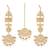 Aheli long traditional kundan faux pearl chandbali earrings with maang tikka set for women