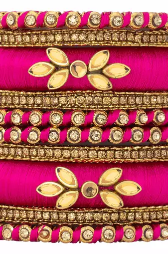 rani pink bangles set navratri gift for women