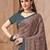Multicolor printed crepe silk fancy smooth saree with unstitch blouse