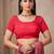 Pink printed crepe silk fancy smooth saree with unstitch blouse