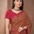 Multicolor printed crepe silk fancy smooth saree with unstitch blouse