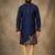 Blue dupion silk embroidered kurta set