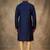 Blue dupion silk embroidered kurta set