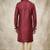Maroon dupion silk embroidered kurta set