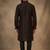 Black dupion silk embroidered kurta set