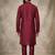 Maroon dupion silk embroidered kurta set