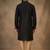 Black dupion silk embroidered kurta set
