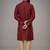 Maroon dupion silk embroidered kurta set
