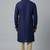 Blue dupion silk embroidered kurta set