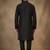 Black dupion silk kurta set