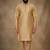 Beige dupion silk kurta set
