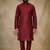 Maroon dupion silk kurta set