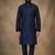 Blue dupion silk kurta set