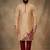 Beige dupion silk embroidered kurta set