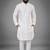 White dupion silk kurta set