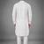 White dupion silk kurta set