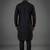 Black dupion silk kurta set