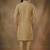 Beige dupion silk kurta set