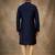 Blue dupion silk embroidered kurta set
