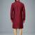 Maroon dupion silk embroidered kurta set