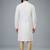 White dupion silk embroidered kurta set
