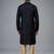 Black dupion silk embroidered kurta set