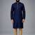 Blue dupion silk embroidered kurta set