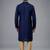 Blue dupion silk embroidered kurta set