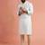 White dupion silk embroidered kurta set